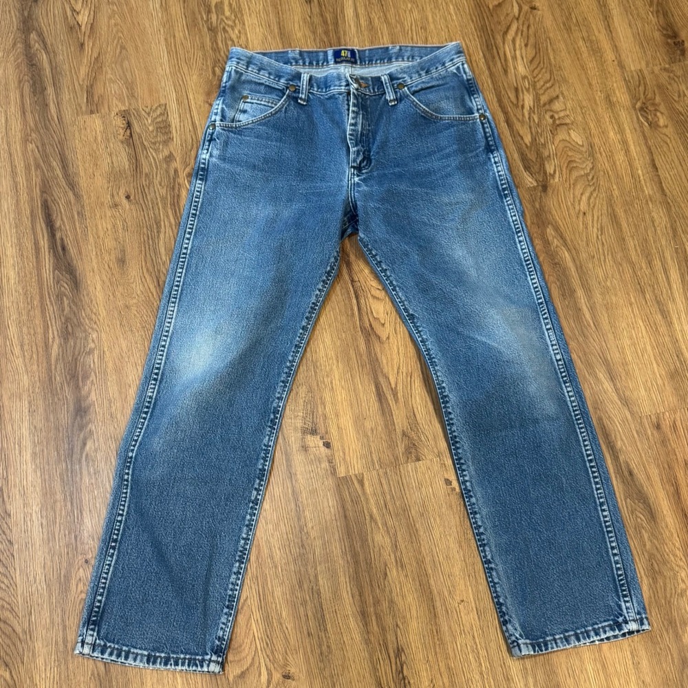 Wrangler Mens 47MWZ Regular Fit Cowboy Cut Straight Leg Blue Jeans 32x30